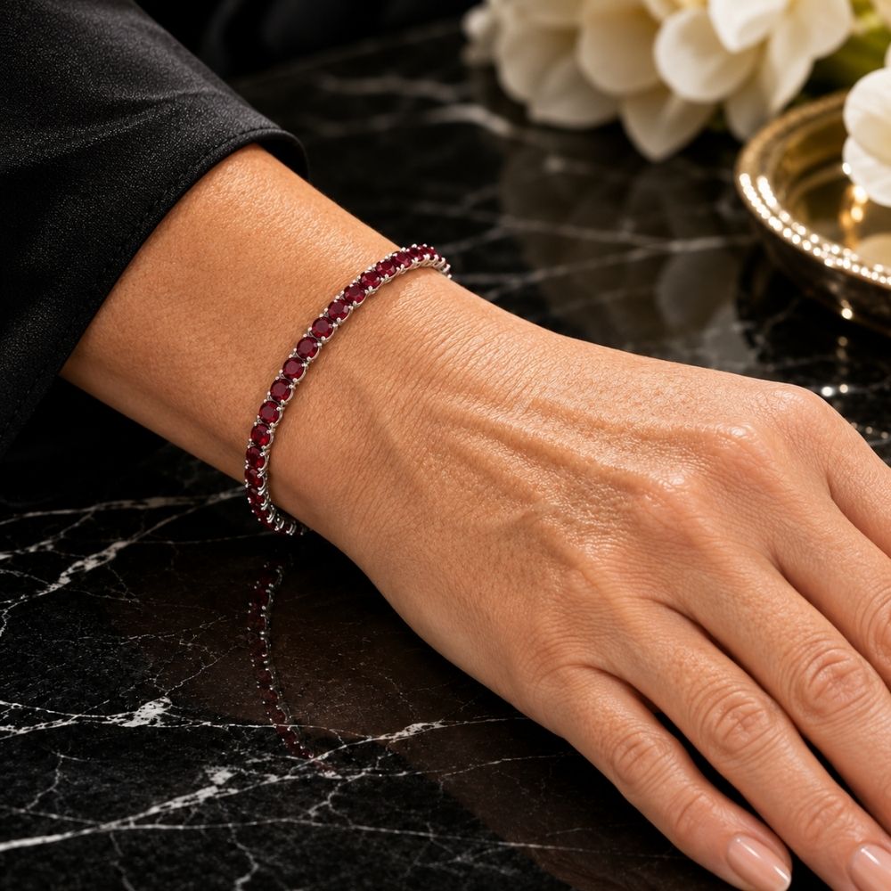 Ruby Tennis Bracelet