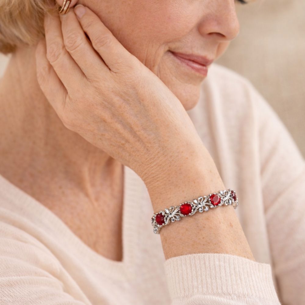 Ruby Vine Tennis Bracelet
