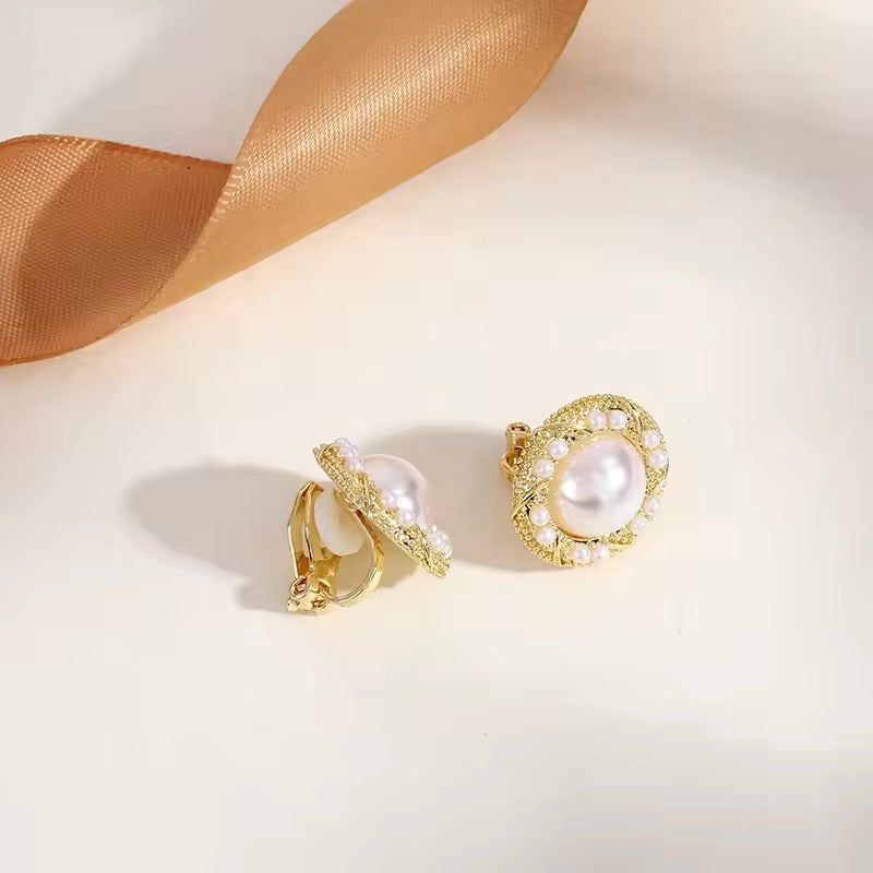 Vintage Blossom Pearl Earrings