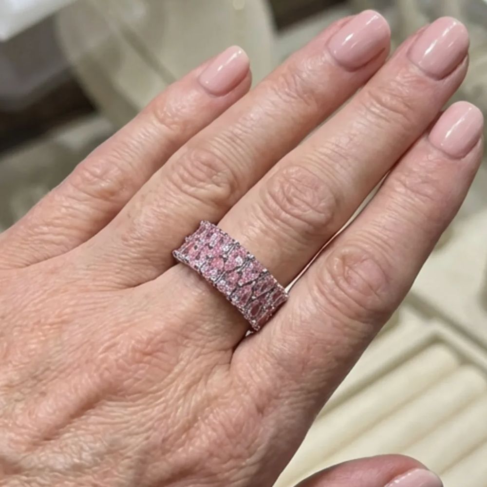 Blush Cascade Eternity Ring