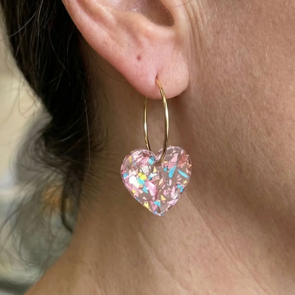 Heart Drop Earrings