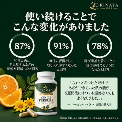 Senile Purpura™年齢とともに気になる、薄くデリケートな肌を内側からサポート