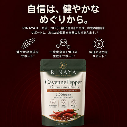 CayennePepper™｜高濃度カイエンペッパーサプリメント by RINAYA