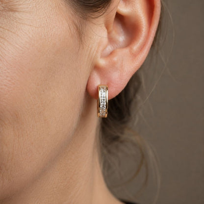 Gold and Crystal Chic Earrings