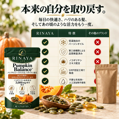 Pumpkin Balance™｜パンプキンシードオイル＆ノコギリヤシ配合