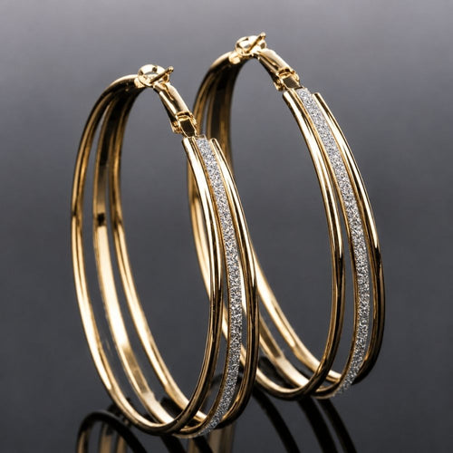 Retro Gold Hoop Earrings