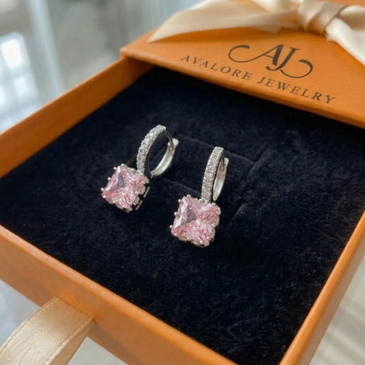 Pink Radiance Huggie Earrings