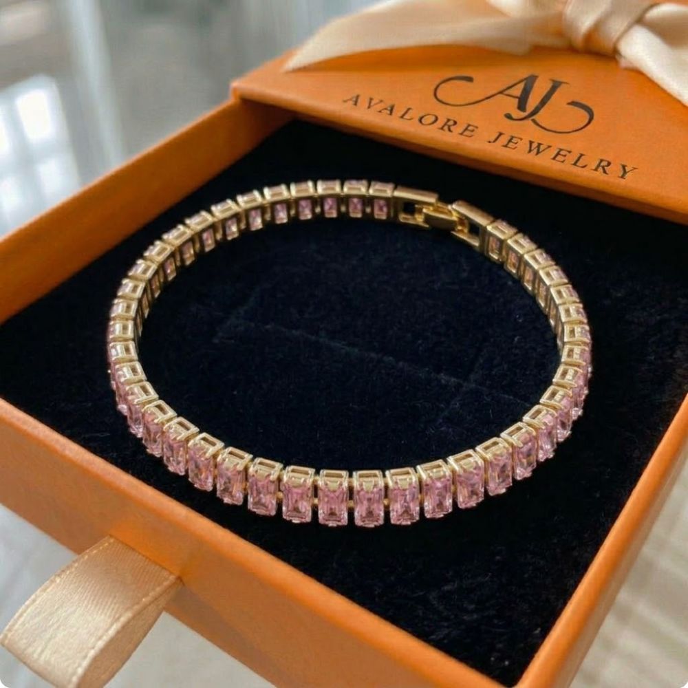 Pink Sapphire Vertéa Tennis Bracelet