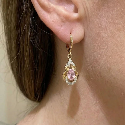 Moonlit Blush Teardrop Earrings