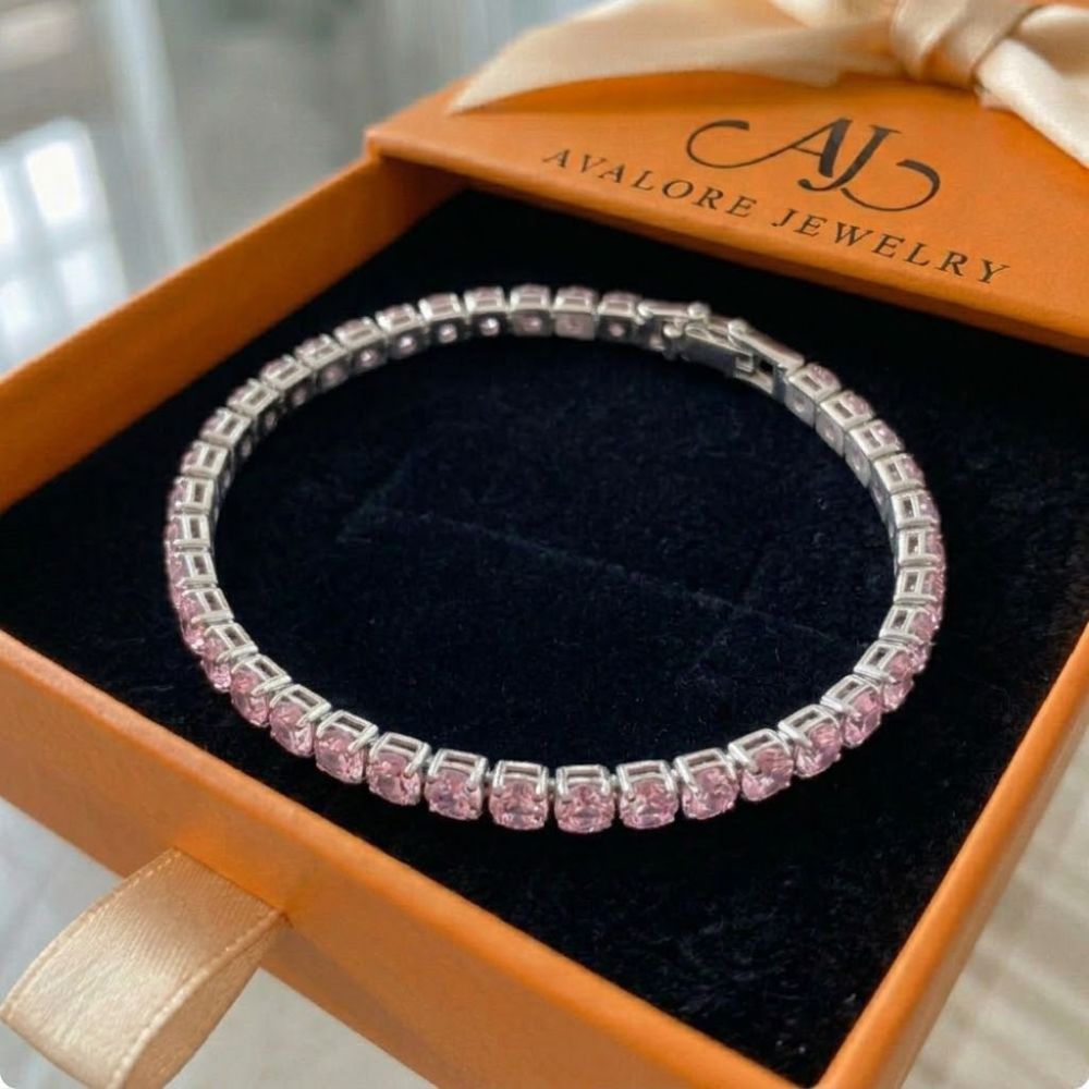 Pink Sapphire Tennis Bracelet