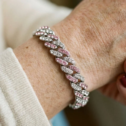 Arctic Blush Cuban Bracelet