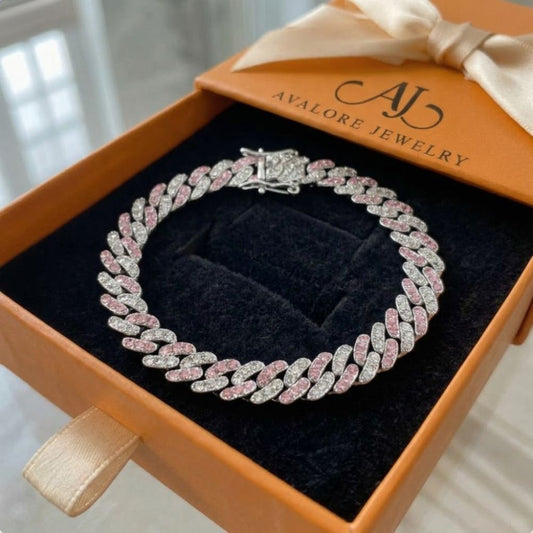 Arctic Blush Cuban Bracelet