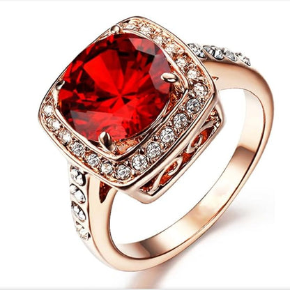 Ruby Halo Statement Ring