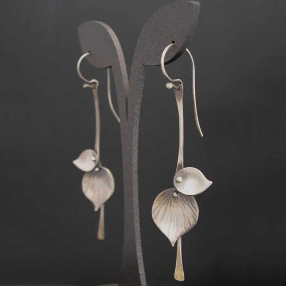 Silver Leaf Vintage Earrings