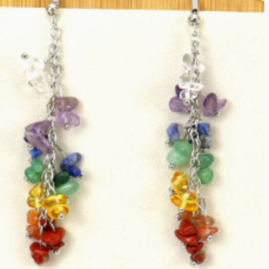 Vintage Colorful Dangling Pearl Earrings