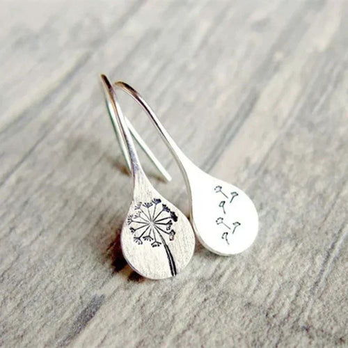 Vintage Silver Flower Earrings