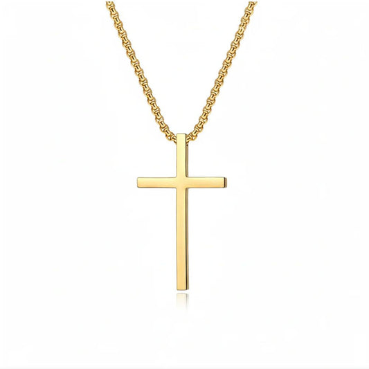 Bezel Cross Necklace