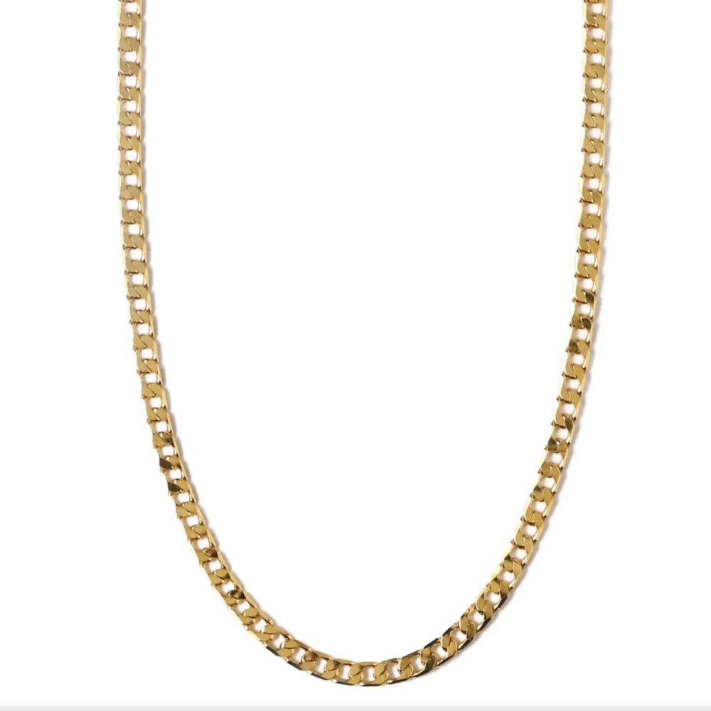 Flat Link Curb Chain Necklace
