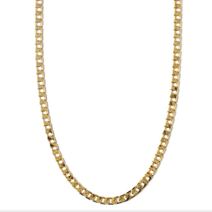 Flat Link Curb Chain Necklace