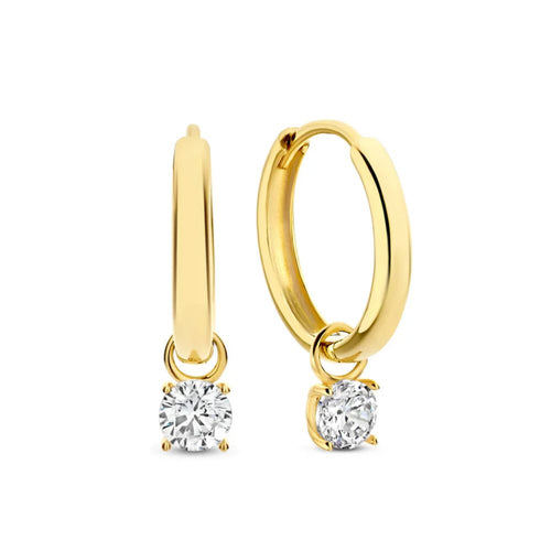 Larmes de Lune Stone Hoop Earrings