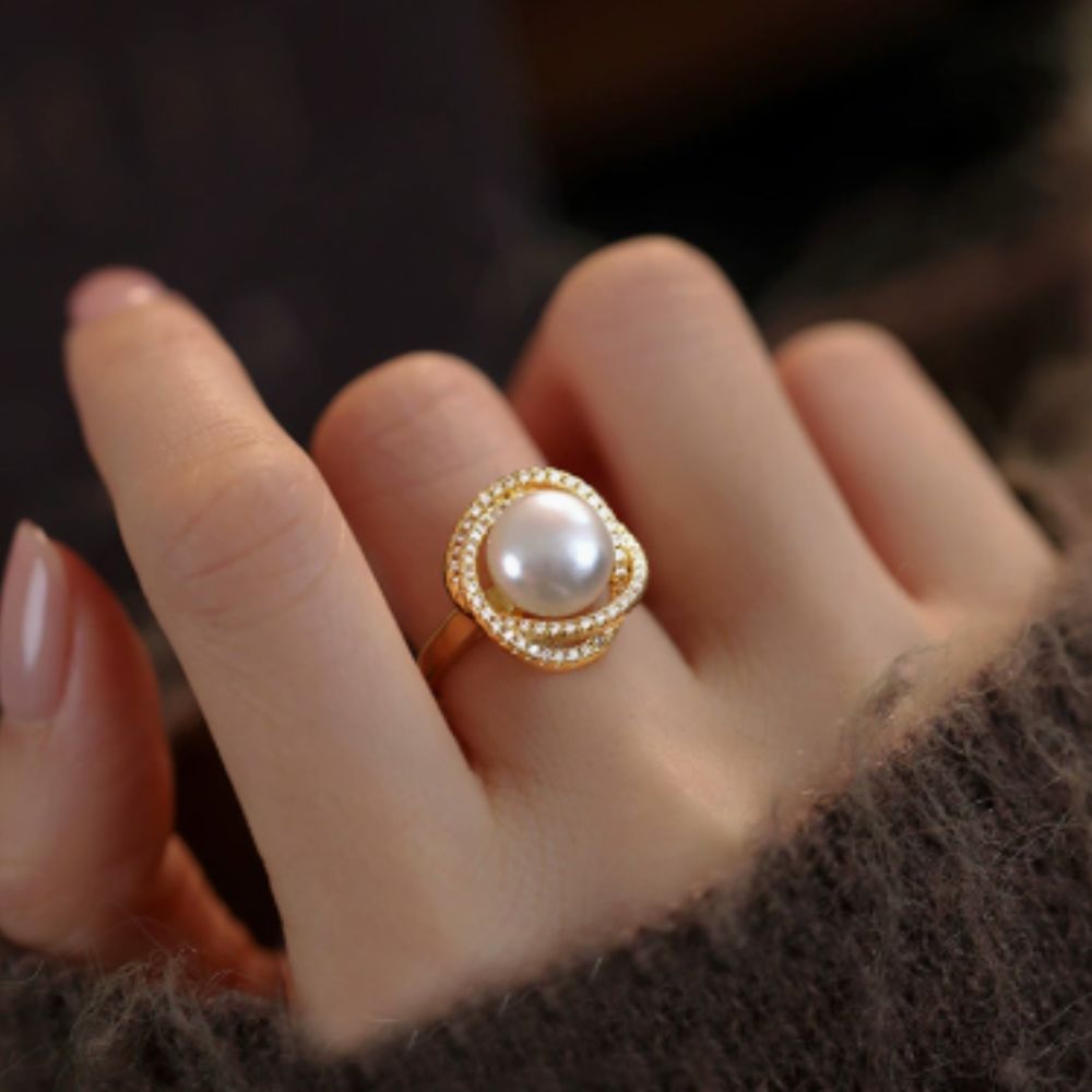 Gold Pearl Ring