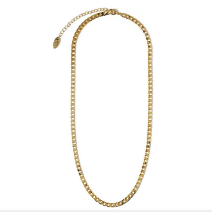 Flat Link Curb Chain Necklace