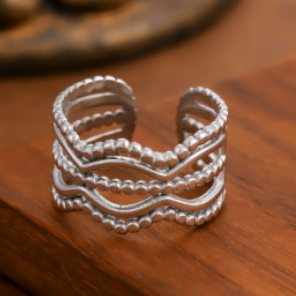 Vintage Layered Zirconia Ring