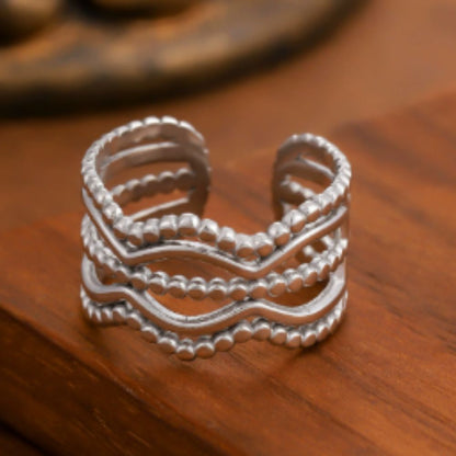 Vintage Layered Zirconia Ring